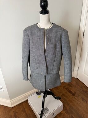 H&M Edition Gray Women's Tailored Tweed Blazer & Skirt